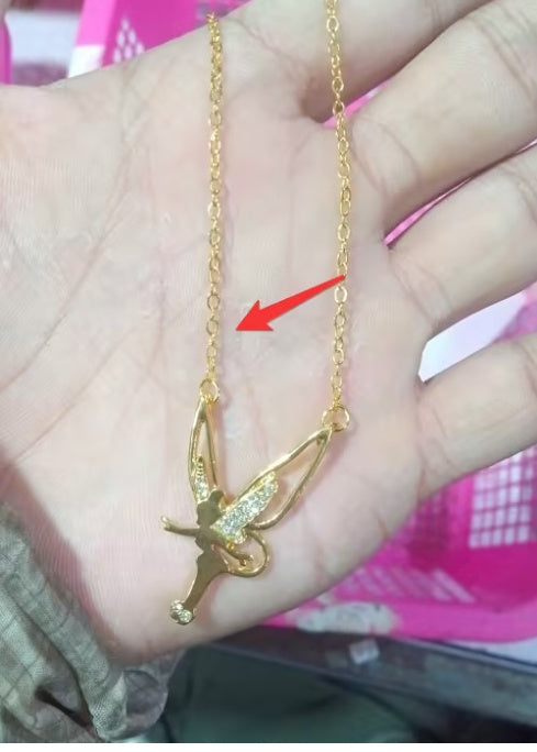 Diamond Angel Wings Necklace Charm Fashion Jewelry