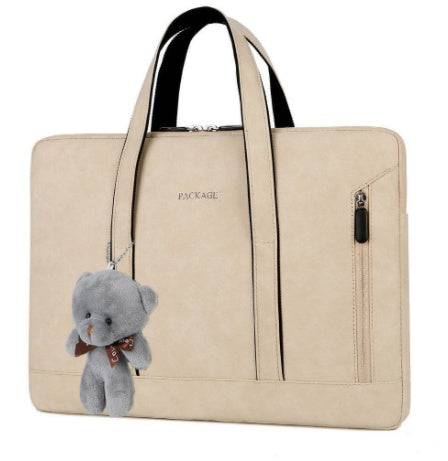 Waterproof PU Leather Briefcase Laptop Bag For Women Business Handbag 13.3 14 15.6 Inch For Macbook Pro 13 15 Case Notebook Bag