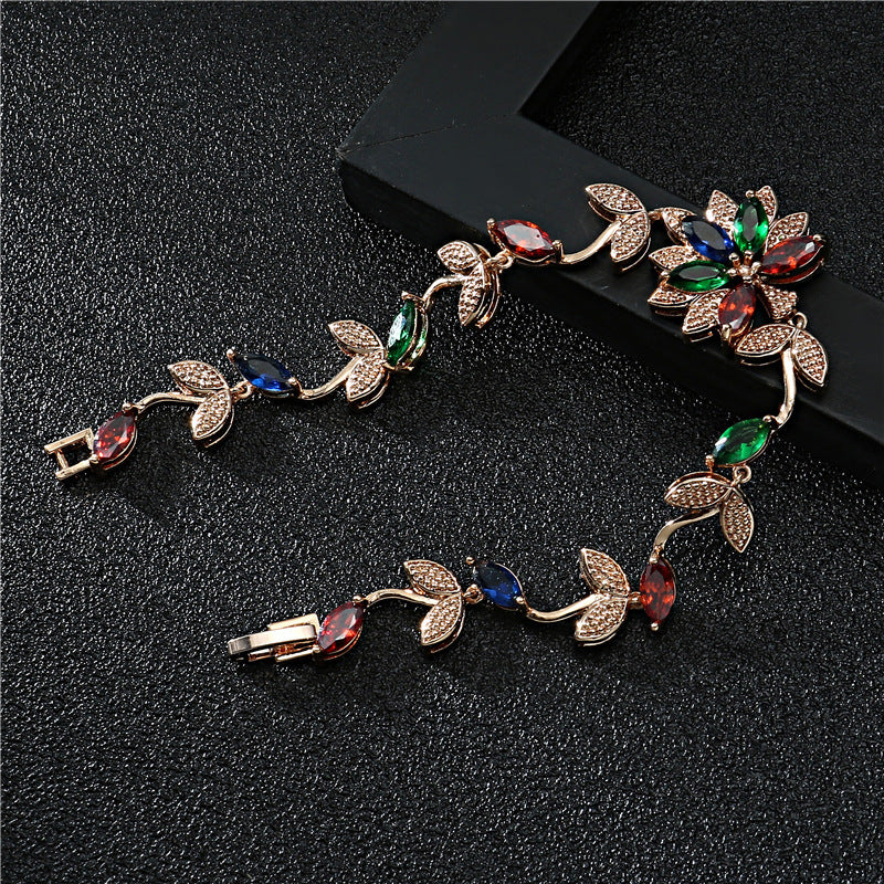 Color 3A Zircon White Gold Female Bracelet Rose Gold Bracelet