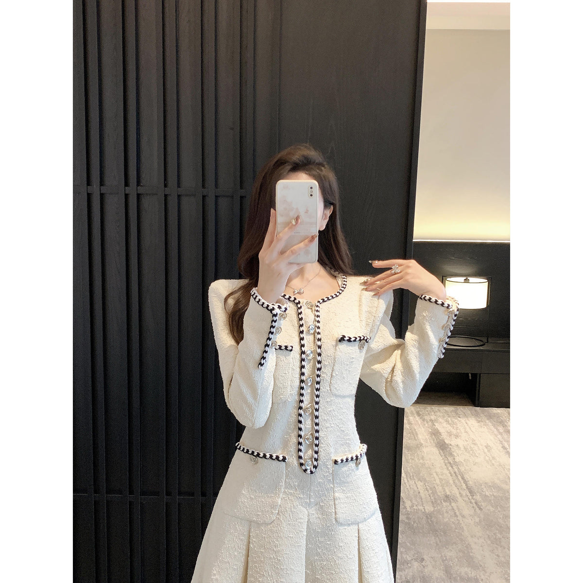 Women's French-Style Tweed Dress