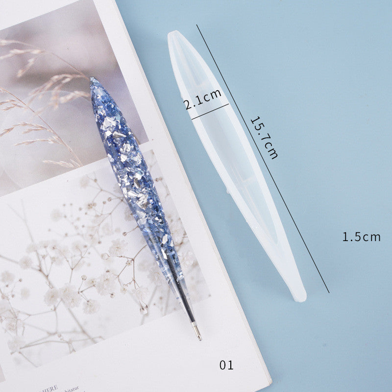 Crystal Epoxy Mold Refill Ballpoint Pen Life Stationery