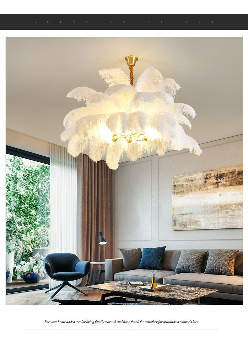 Modern Creative Feather Chandelier