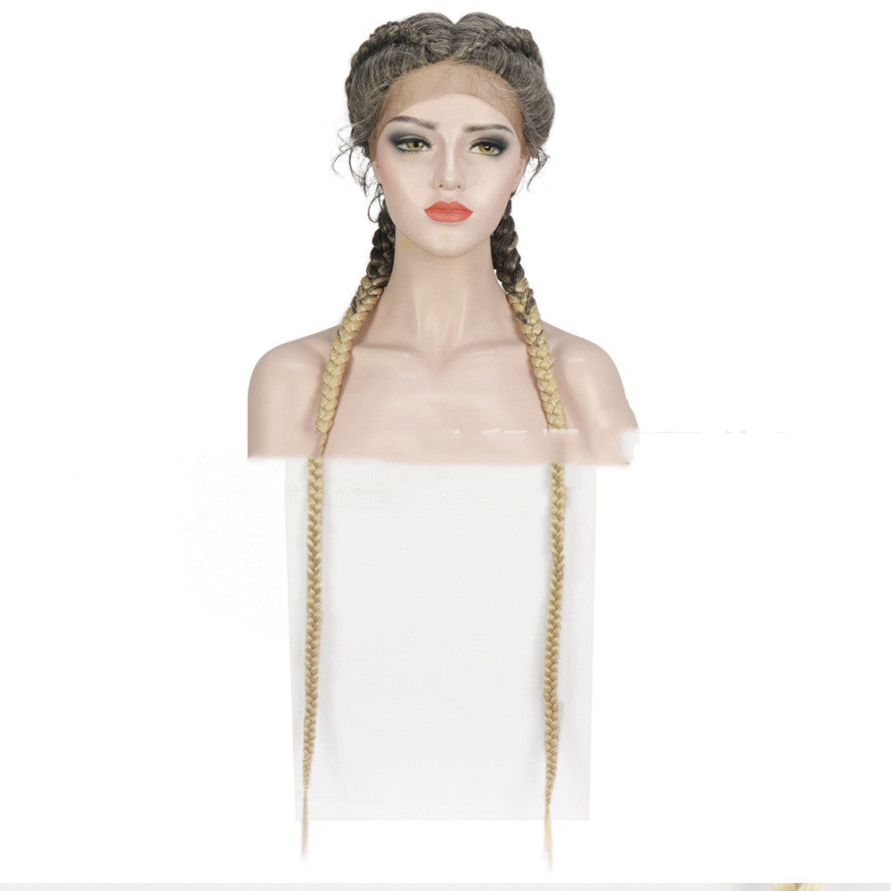 Front Lace Two Braids Wig Headband