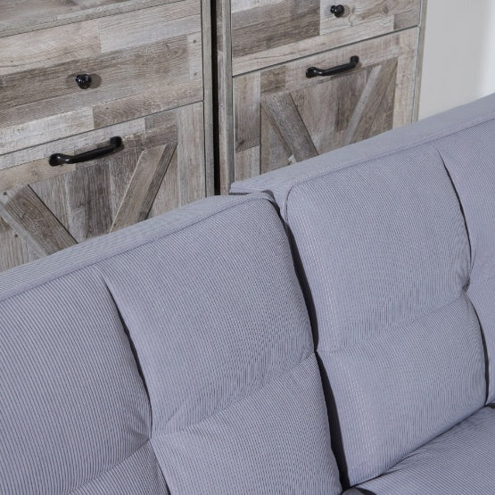 2064 Corduroy Sofa Sofa Bed-Smoke Gray