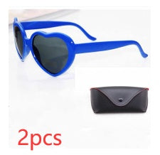 Heart-Shaped Lights Become Love Special Effects Glasses Sunglasses