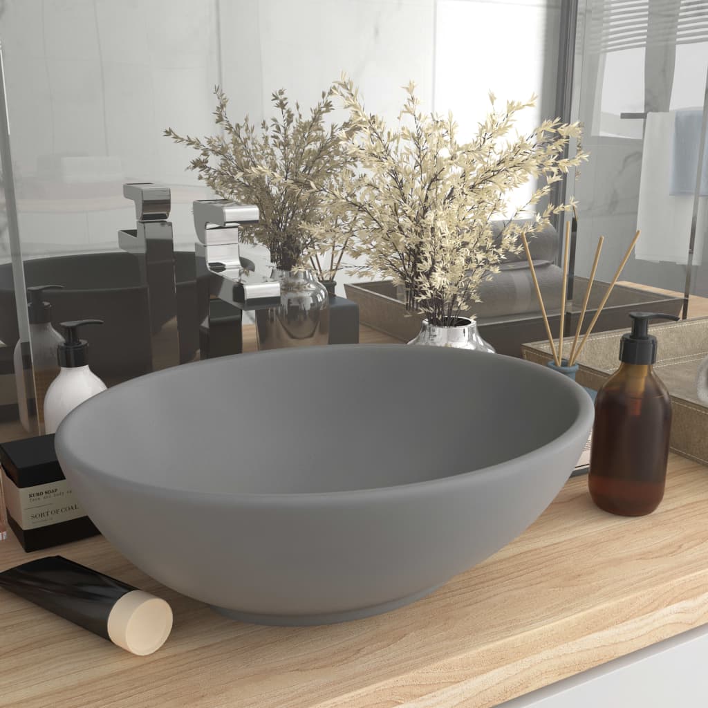 Luxury Oval Washbasin Matte Ceramic Luxury