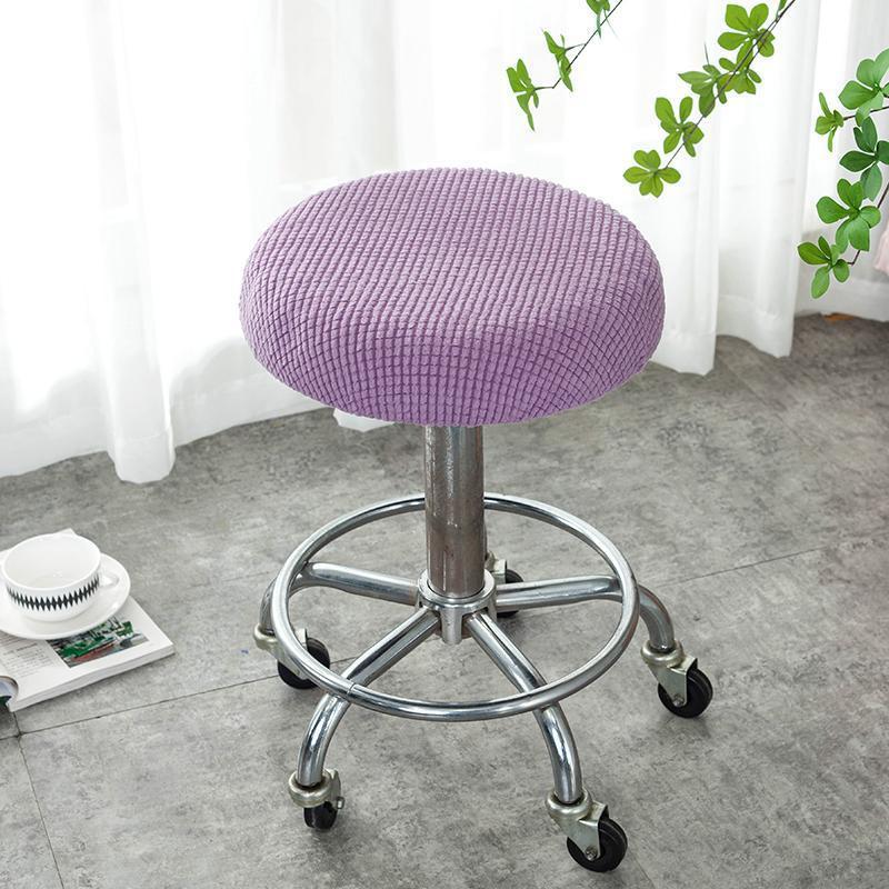 Round Stool Cover Swivel Chair Cover Round Bar Beauty Salon Chair Cover