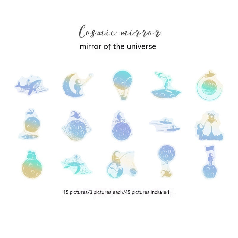 Butterfly Sticker PET Hot Rainbow Purse Magic Mirror Notebook Puzzle Material