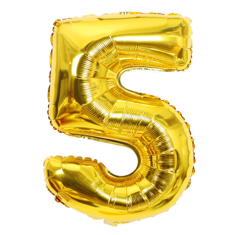 32-inch Digital Balloon Birthday Party Wedding Wedding Decoration Layout Floating Empty Aluminum Film Balloon