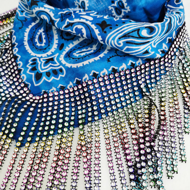 Scarf Accessories Shiny Plastic Rhinestone Color Scarf