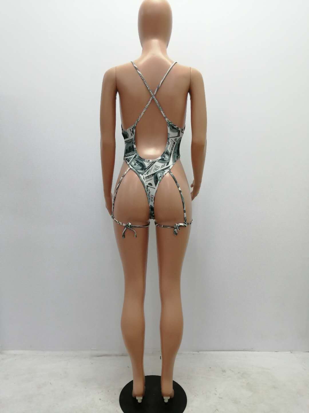 Deep V-Dollar Swimsuit