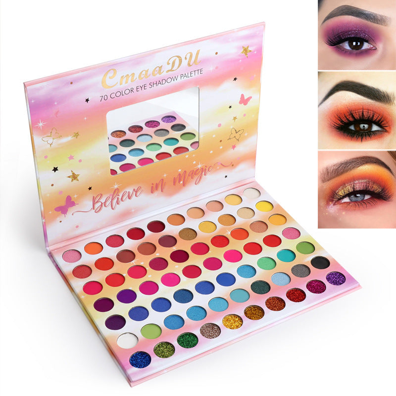 70 Colors Matte Glitter Metal Waterproof Eyeshadow Palette