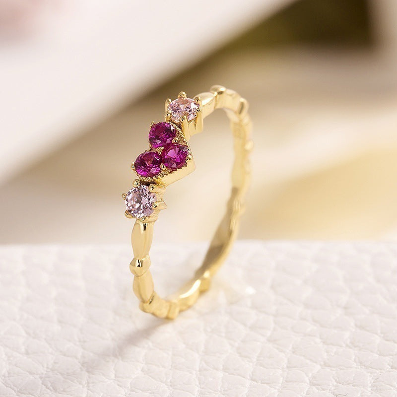 Crown Heart Diamond Ring
