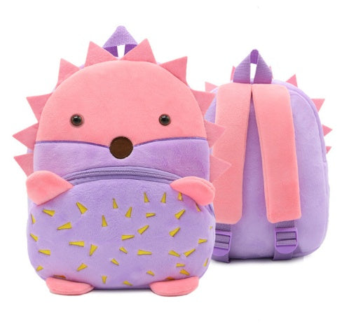 Children School Backpack Cartoon Rainbow Design Soft Plush Material For Toddler Baby Girls Kindergarten Kids School Bags