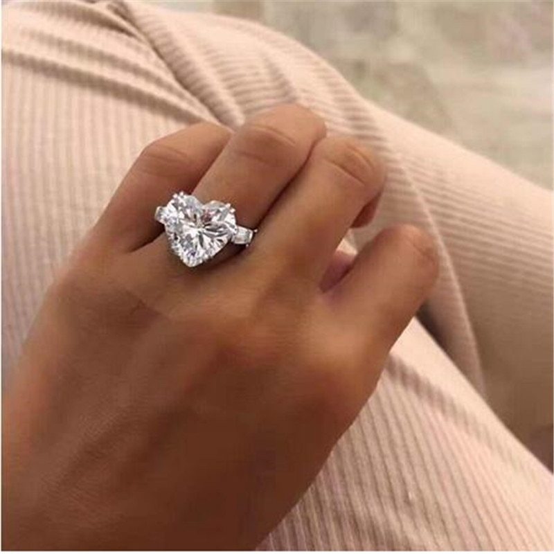Peach Heart Diamond Ring