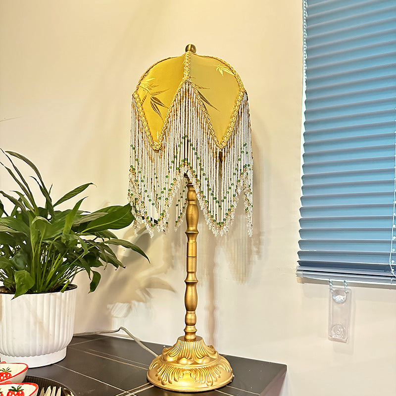 French Retro Tassel Table Nordic Bed Head Atmosphere Study Desktop Reading Lamp