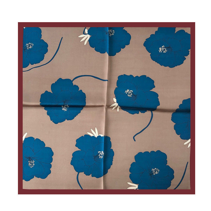Decoration Flower Silk Scarf