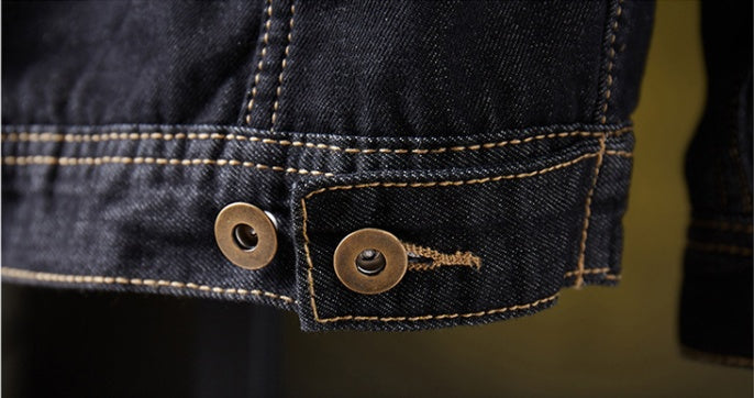 Plus Velvet Denim Jacket