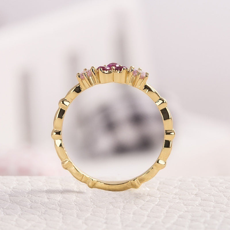 Crown Heart Diamond Ring