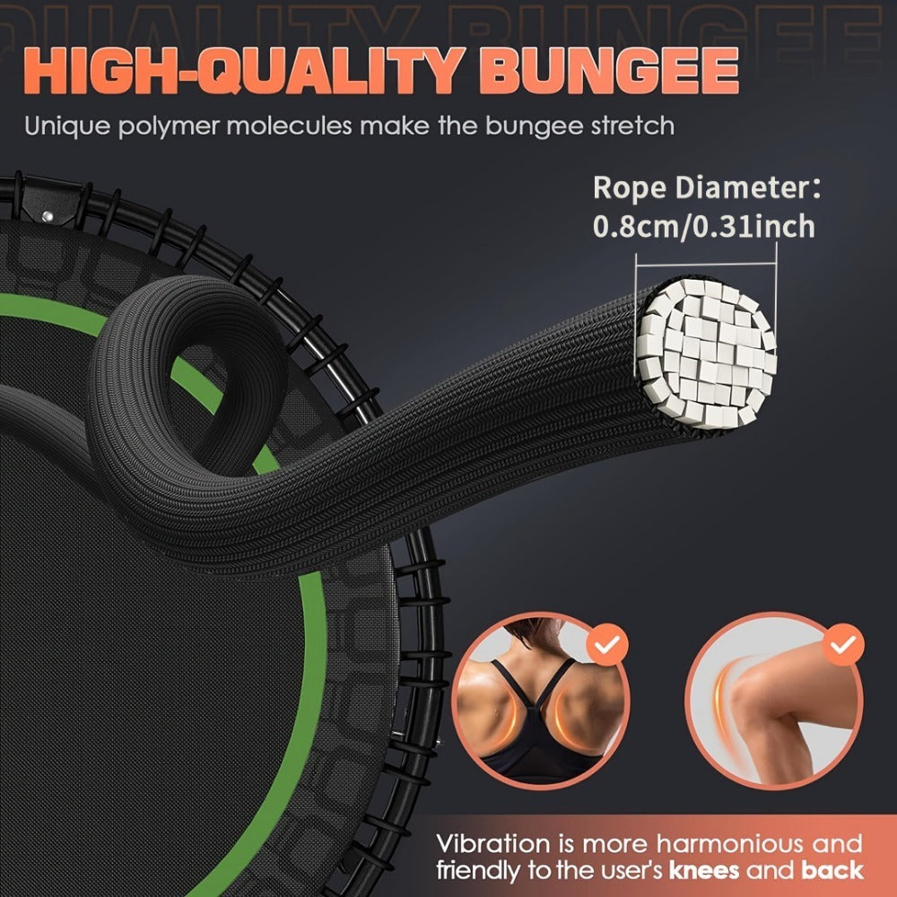 661 Lbs Fitness Trampoline Get In Shape At Home Or In The Garden With Our 40 Inch Mini Exercise Trampoline - Stable And Fun ASTM F381-16