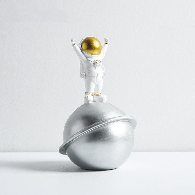Astronaut Creative Children''s Room Bookcase Desktop Astronaut Clock Trinket Boy''s Bedroom Bedside Decoration