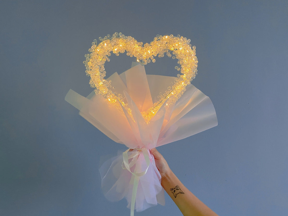 Handmade Love Beaded Bouquet DIY Gypsophila and Moon Kit