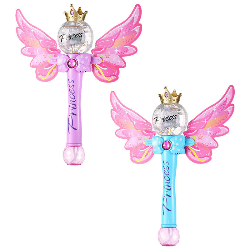 Princess Magic Wand Automatic Bubble Gun Colorful Bubble Machine