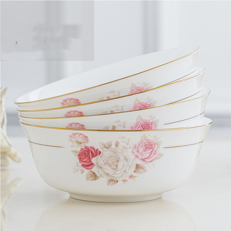 Household Japanese Bone China Ceramic Bowl