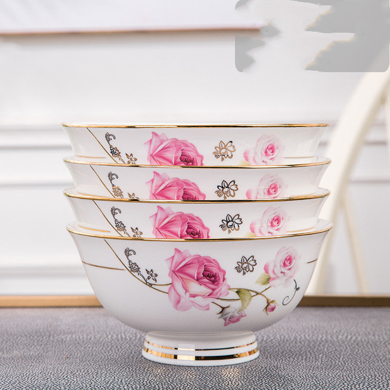 Household Japanese Bone China Ceramic Bowl