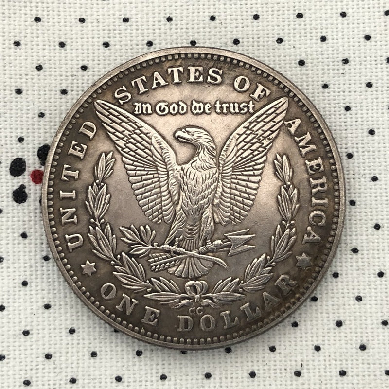 38MM Antique Silver Dollar Morgan Tramp Coin