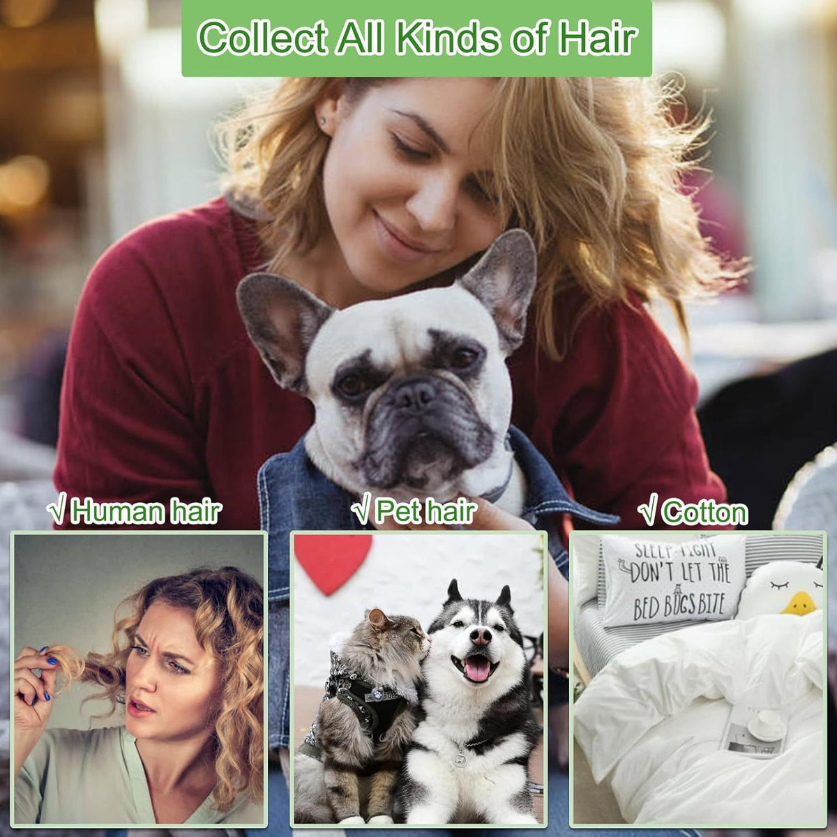 Reusable Pet Hair Remover For Couch, Bedding & More - Easy And Effective Dog Hair Removal