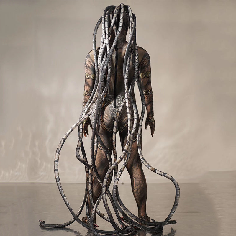 Medusa Fake Transparent Meat Snake One-Piece Costume