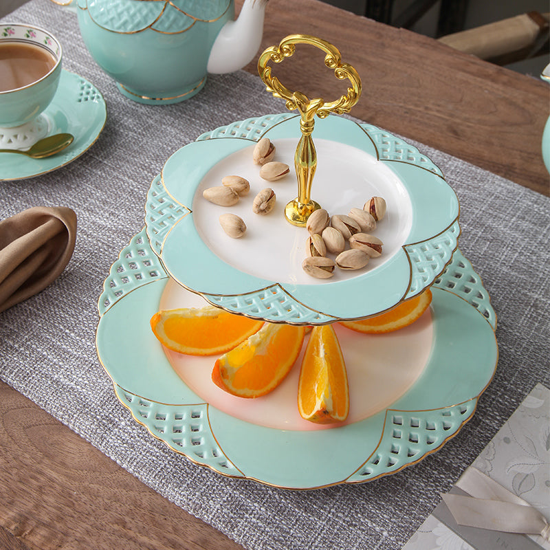 Coffee Cup And Saucer Set Ceramic Light Luxury Bone China Flower Tea Cup And Tray