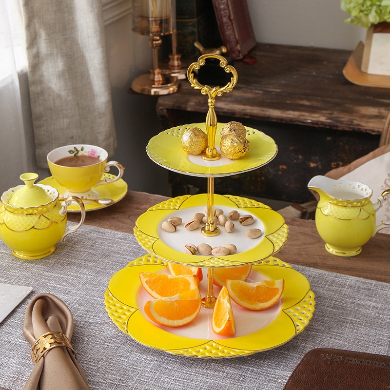 Coffee Cup And Saucer Set Ceramic Light Luxury Bone China Flower Tea Cup And Tray