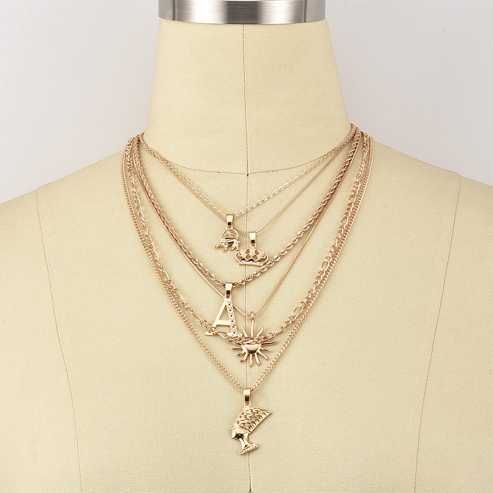 Crown Sun Women's Necklace