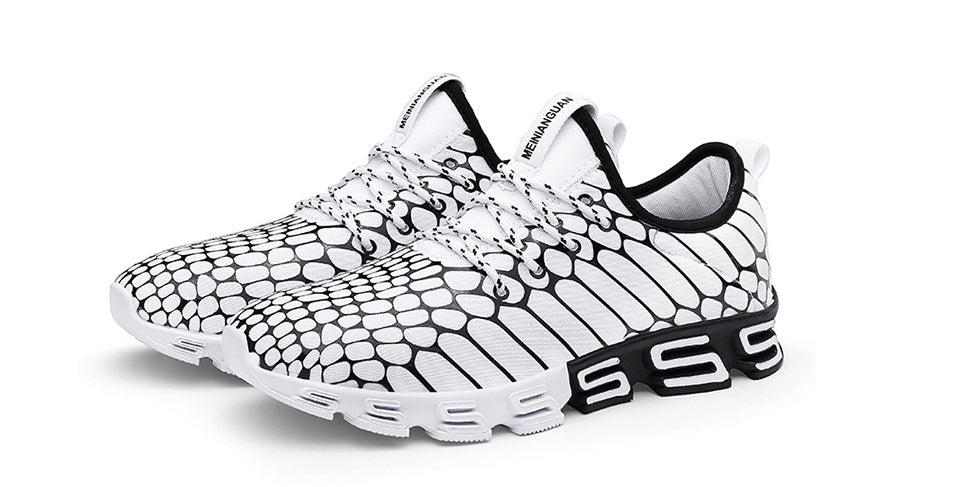 Autumn Fly Woven Youth Sports Shoes Men's Breathable Mesh Casual Shoes Korean Version of the Trend Running Shoes Men