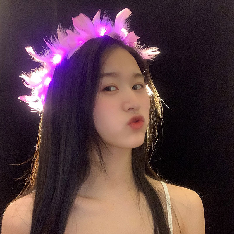 Angel Headband Christmas Headwear With Lights