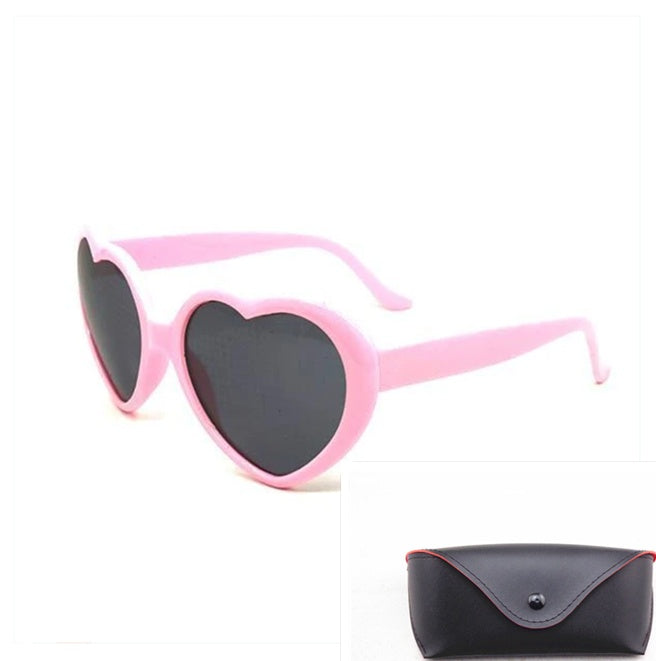 Heart-Shaped Lights Become Love Special Effects Glasses Sunglasses