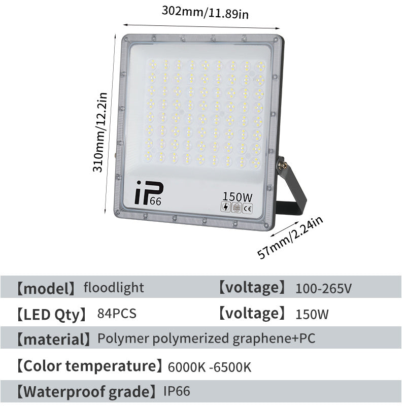 LED Floodlight, Outdoor Waterproof Strong Light, Ultra Bright Construction Site Factory RV Room Searchlight, Outdoor High-power Lighting Lamp