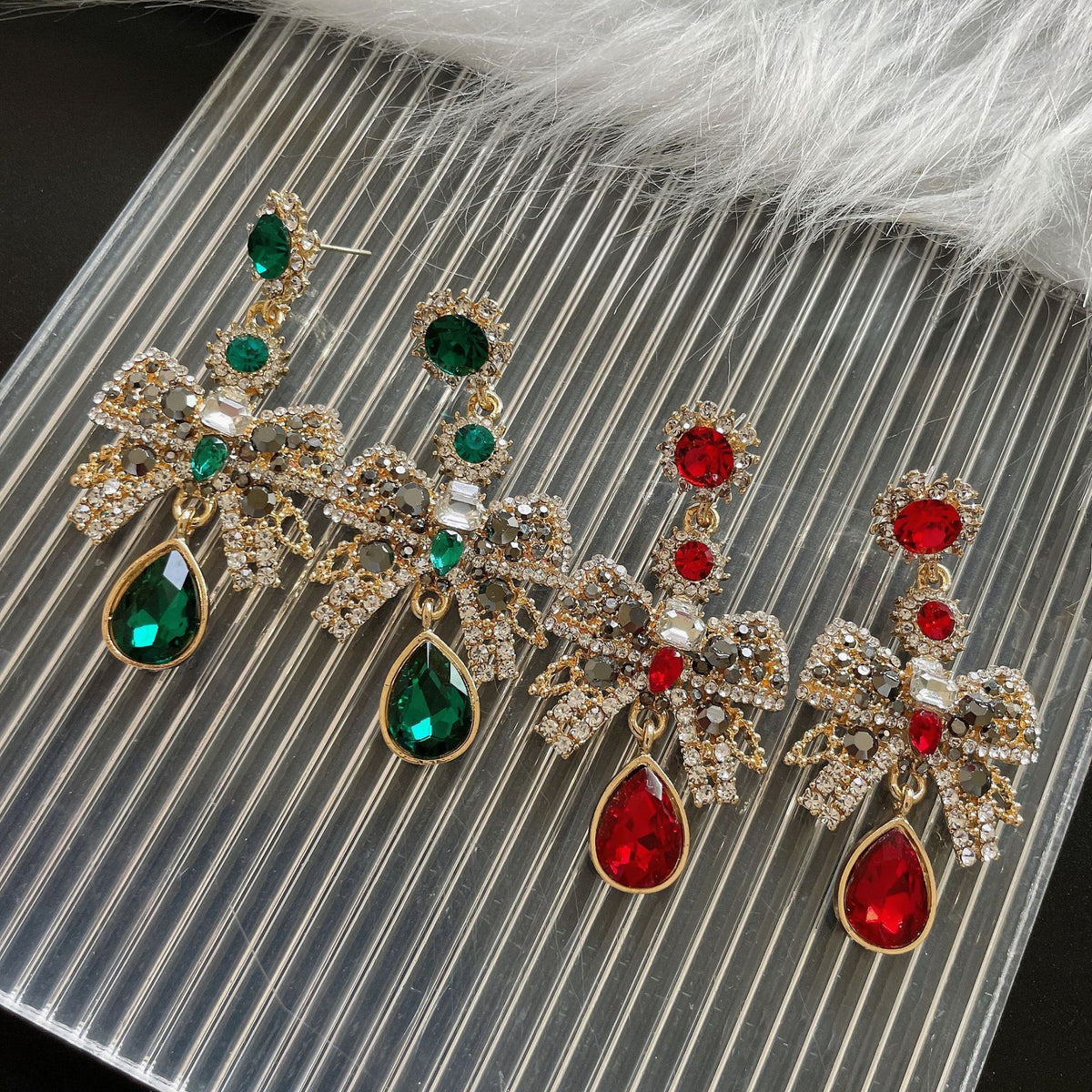 French Retro Baroque Light Luxury High-End Earrings