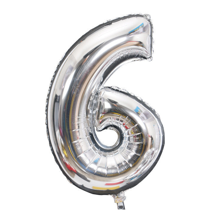 32-inch Digital Balloon Birthday Party Wedding Wedding Decoration Layout Floating Empty Aluminum Film Balloon