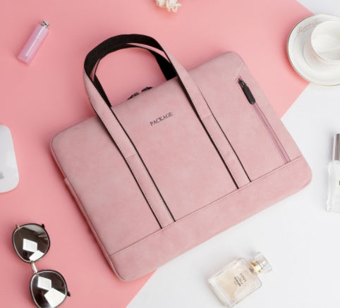 Waterproof PU Leather Briefcase Laptop Bag For Women Business Handbag 13.3 14 15.6 Inch For Macbook Pro 13 15 Case Notebook Bag