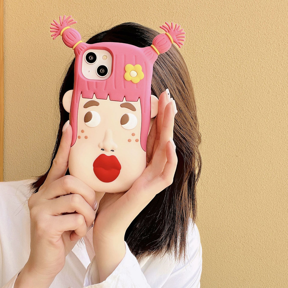 Ugly Girl Silicone Soft Cartoon Phone Case