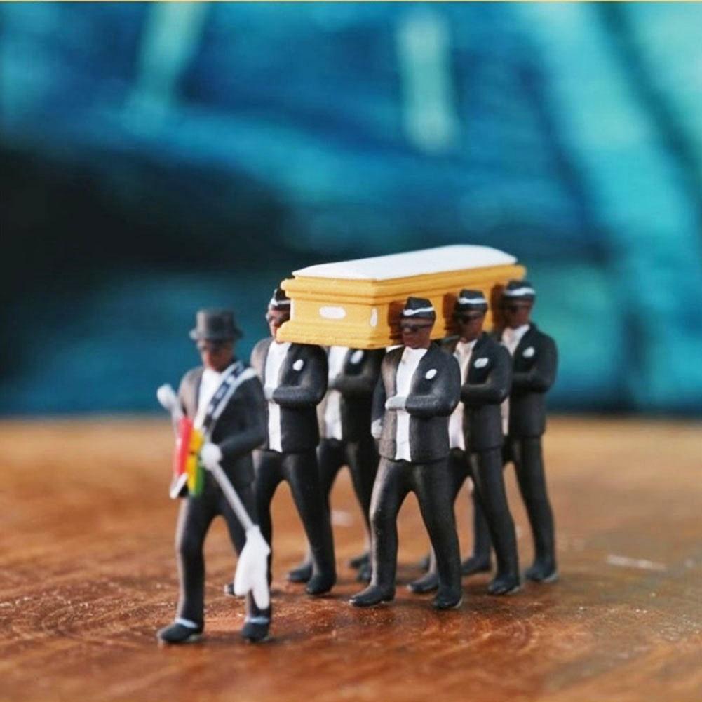20 Black Man Lifting Coffin 10cm Black Man