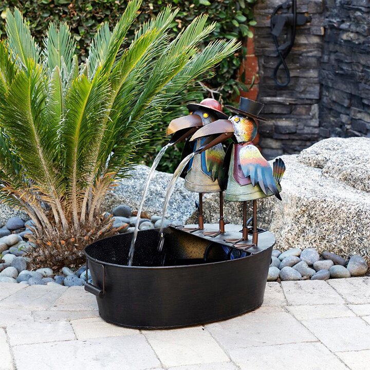 Cross-Border New Fountain Garden Art Decoration, Flowing Water, Private Molds, Resin Iron Crafts