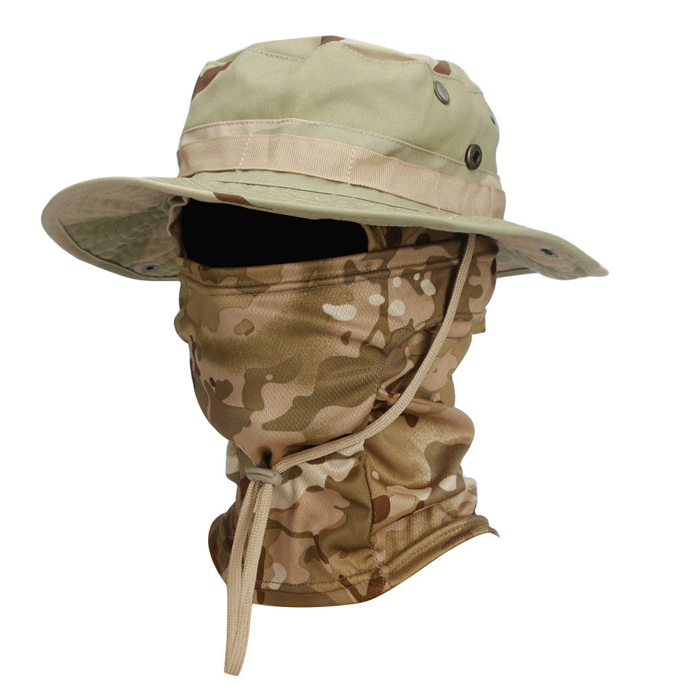 Camouflage Boonie Hat Army Summer Breathable Sun-proof Army Fans Rounded Hat