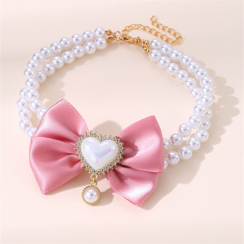 Cute Heart Shape Princess Style Pet Necklace