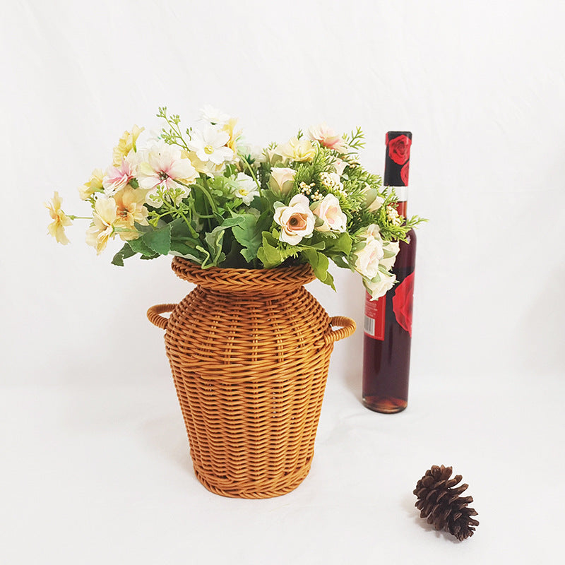 Living Dining Room Rattan Floor Vase Ornament