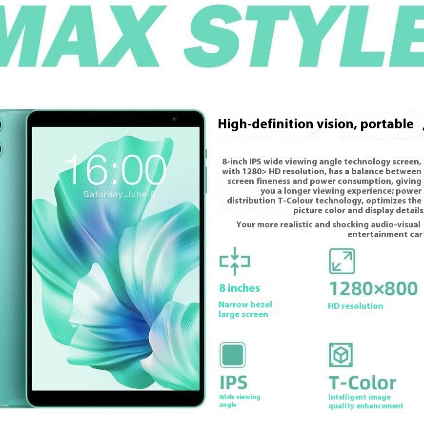 Android 13 Tablet 8-inch HD Eight-Core Student 4GB 64GB
