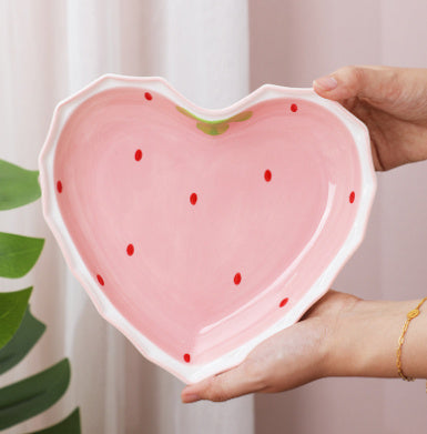 Cute Strawberry Ceramic Love Bowl Shaped